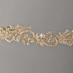 Gold Wedding Tiara Scrolling Headband