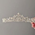 Silver Wedding tiara with Pearls