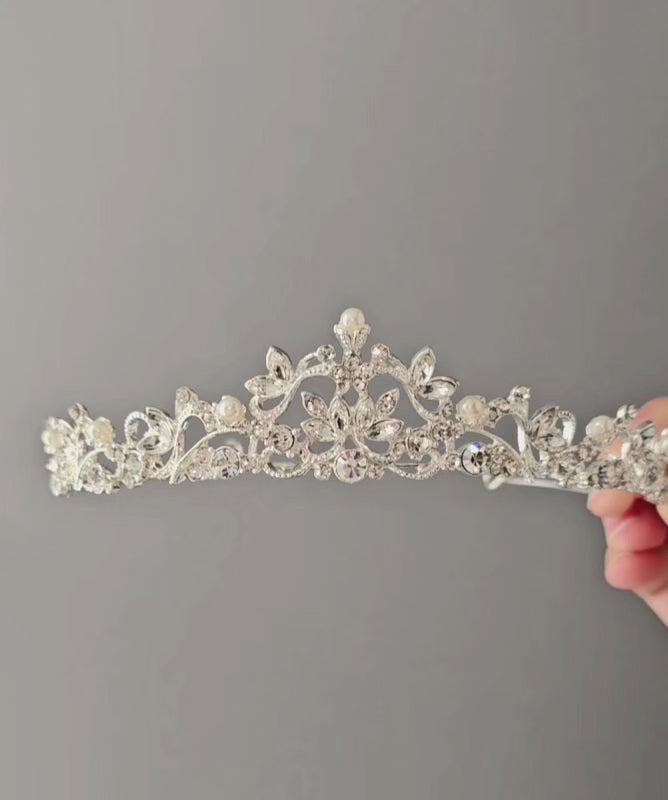 Silver Wedding tiara with Pearls