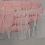 fringe wedding veil gathered tulle edge cassandra lynne