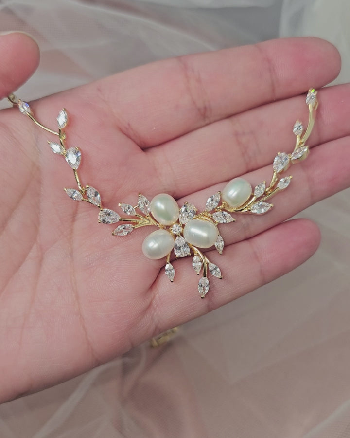 Gold or Silver Cultured Pearl Bridal Jewelry for the Bride- Cassandra Lynne