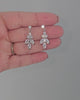 Simple Leaf Drop CZ Earrings