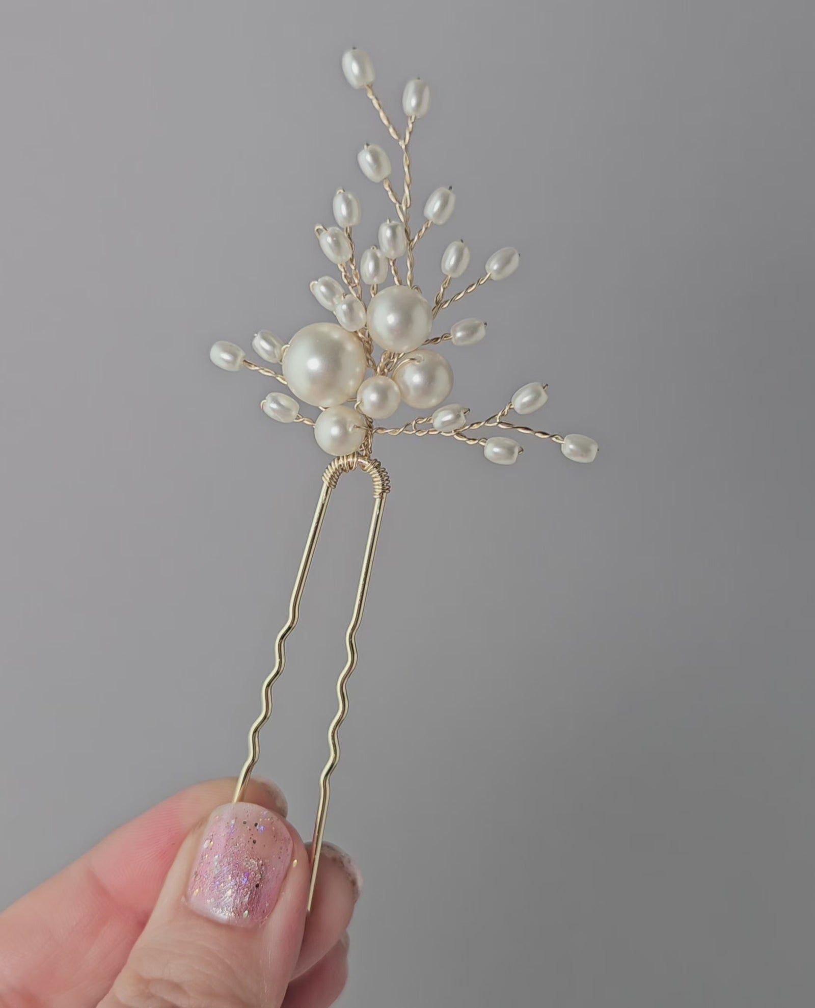 All Pearl Bridal Hair Pin - Cassandra Lynne