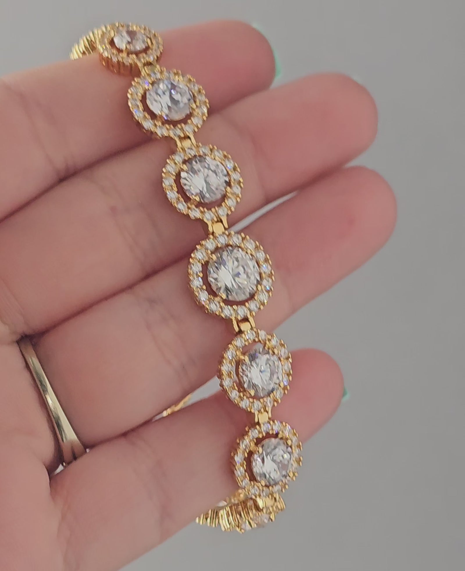 Halo wedding bracelet cassandra lynne