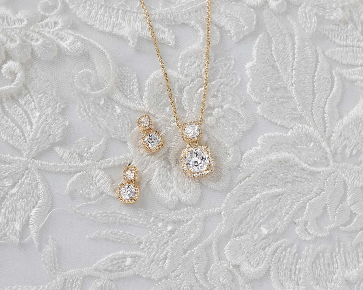 Princess Earrings and Pendant Necklace - Necklace Set - Cassandra Lynne