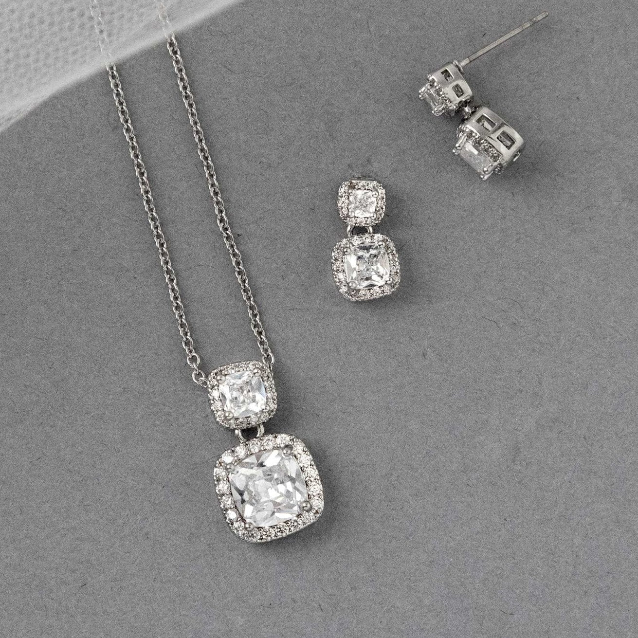 Princess Earrings and Pendant Necklace - Necklace Set - Cassandra Lynne