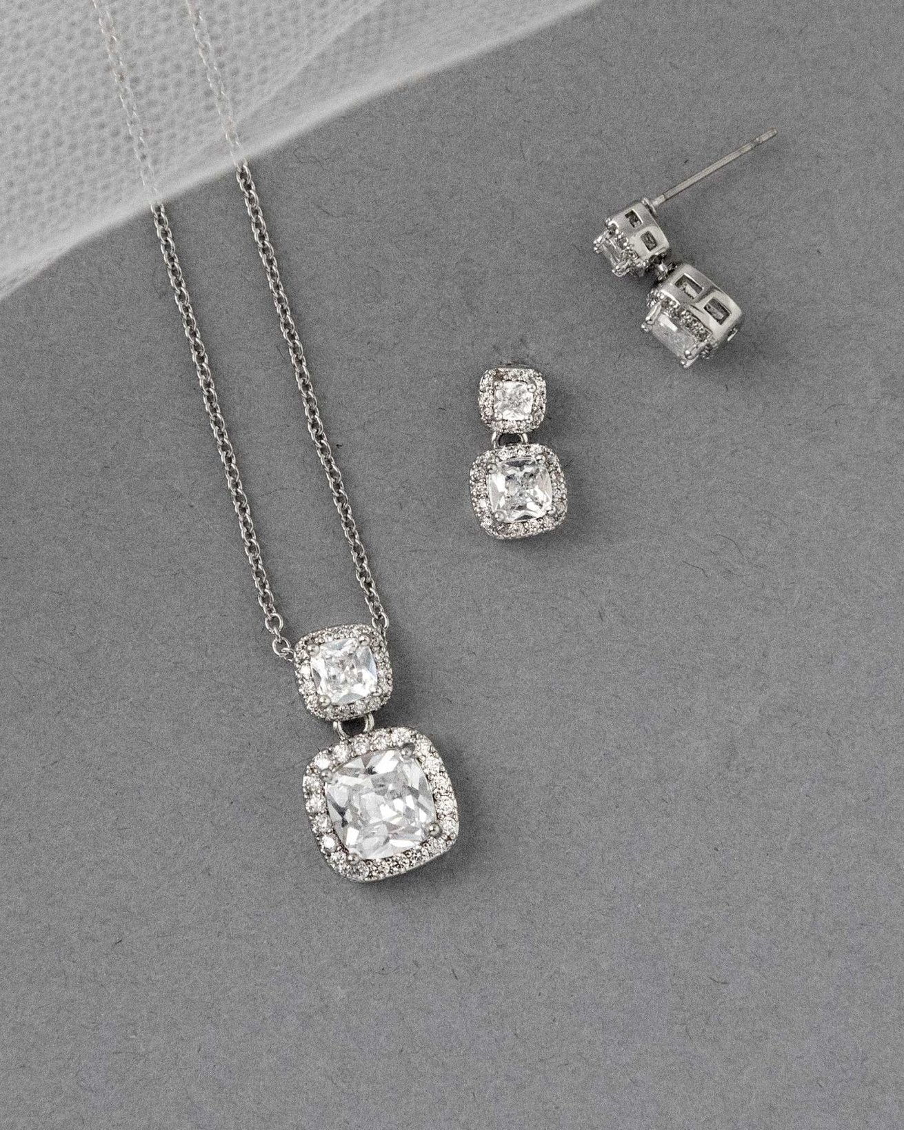 Princess Earrings and Pendant Necklace - Necklace Set - Cassandra Lynne
