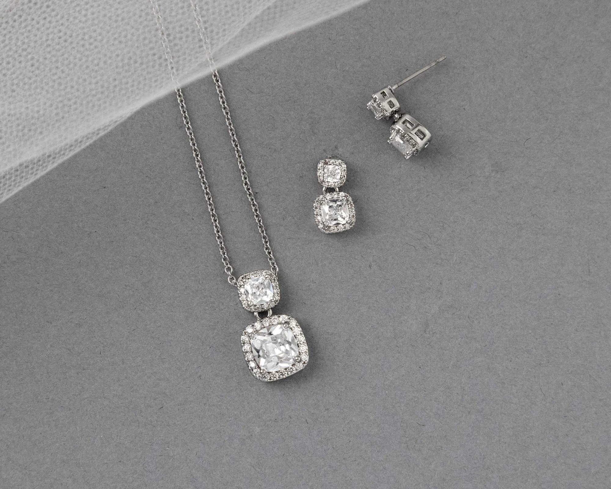 Princess Earrings and Pendant Necklace - Necklace Set - Cassandra Lynne