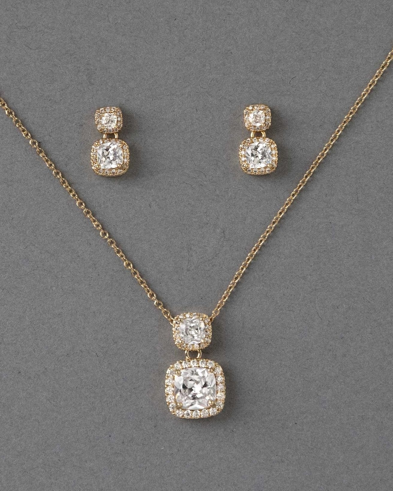 Princess Earrings and Pendant Necklace - Necklace Set - Cassandra Lynne