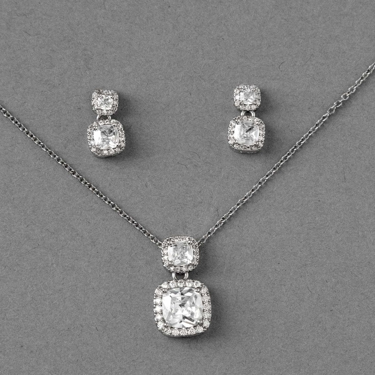 Princess Earrings and Pendant Necklace - Necklace Set - Cassandra Lynne