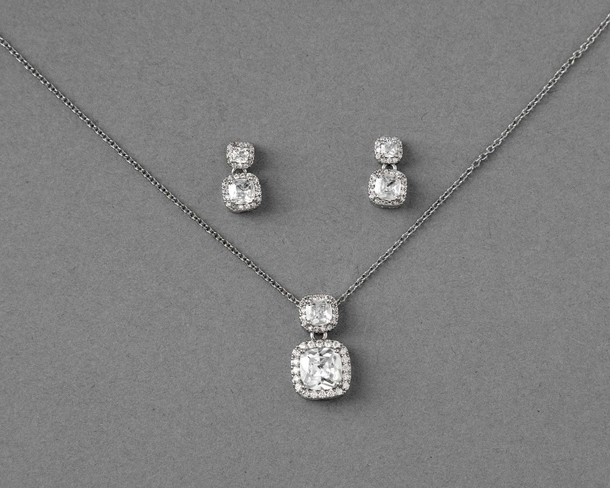 Princess Earrings and Pendant Necklace - Necklace Set - Cassandra Lynne