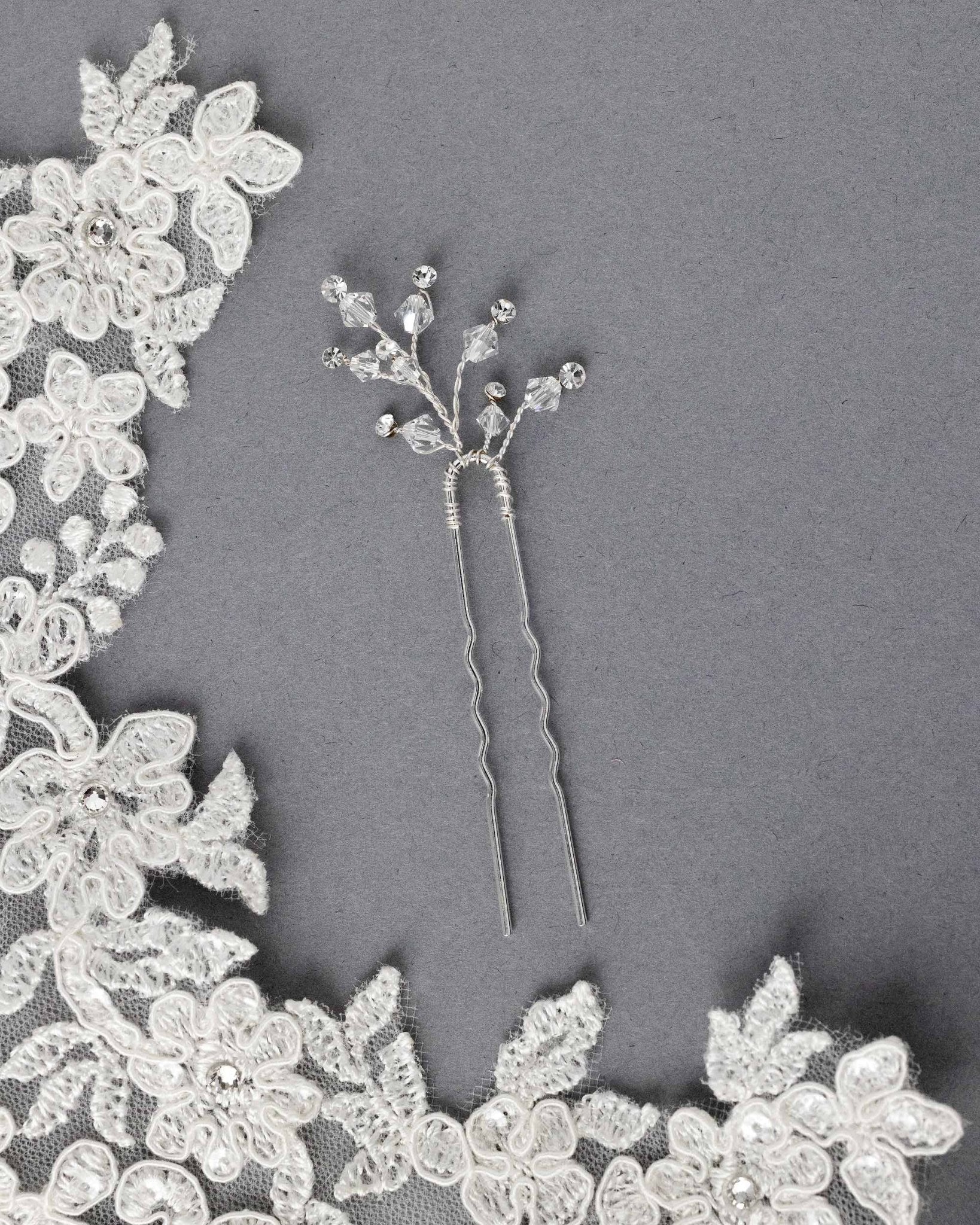 Rhinestone and Crystal Hair Pins - Hair Pins - Cassandra Lynne