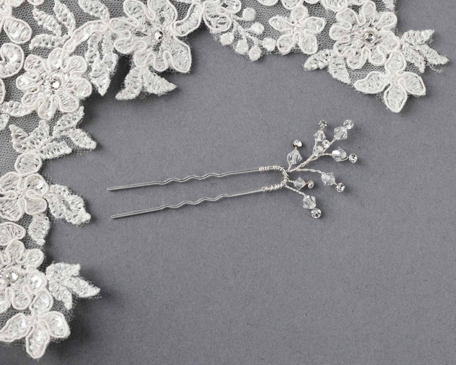 Rhinestone and Crystal Hair Pins - Hair Pins - Cassandra Lynne