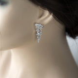 Ribbon Wrapped Marquise CZ Wedding Earrings - Earrings - Cassandra Lynne