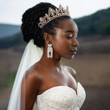 Rose Gold Regal Tiara of Tiara Drop Pearls - Tiara - Cassandra Lynne