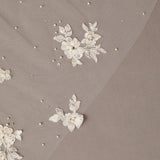 Cathedral Veil With Scattered Lace Pearls and Rhinestones - Cassandra Lynne