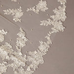 Royal Cathedral Veil With Sequined Lace and Pearls - Cassandra Lynne