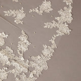 Royal Cathedral Veil With Sequined Lace and Pearls - Cassandra Lynne