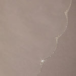 Scalloped Bridal Veil Covered in Pearls and Beads Detail Image