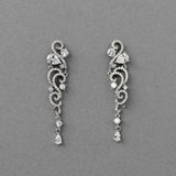 Scrolling CZ Wedding Earrings - earrings - Cassandra Lynne