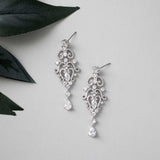Scrolling Mini Chandelier CZ Earrings - Earrings - Cassandra Lynne