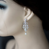 Scrolling Mini Chandelier CZ Earrings - Earrings - Cassandra Lynne