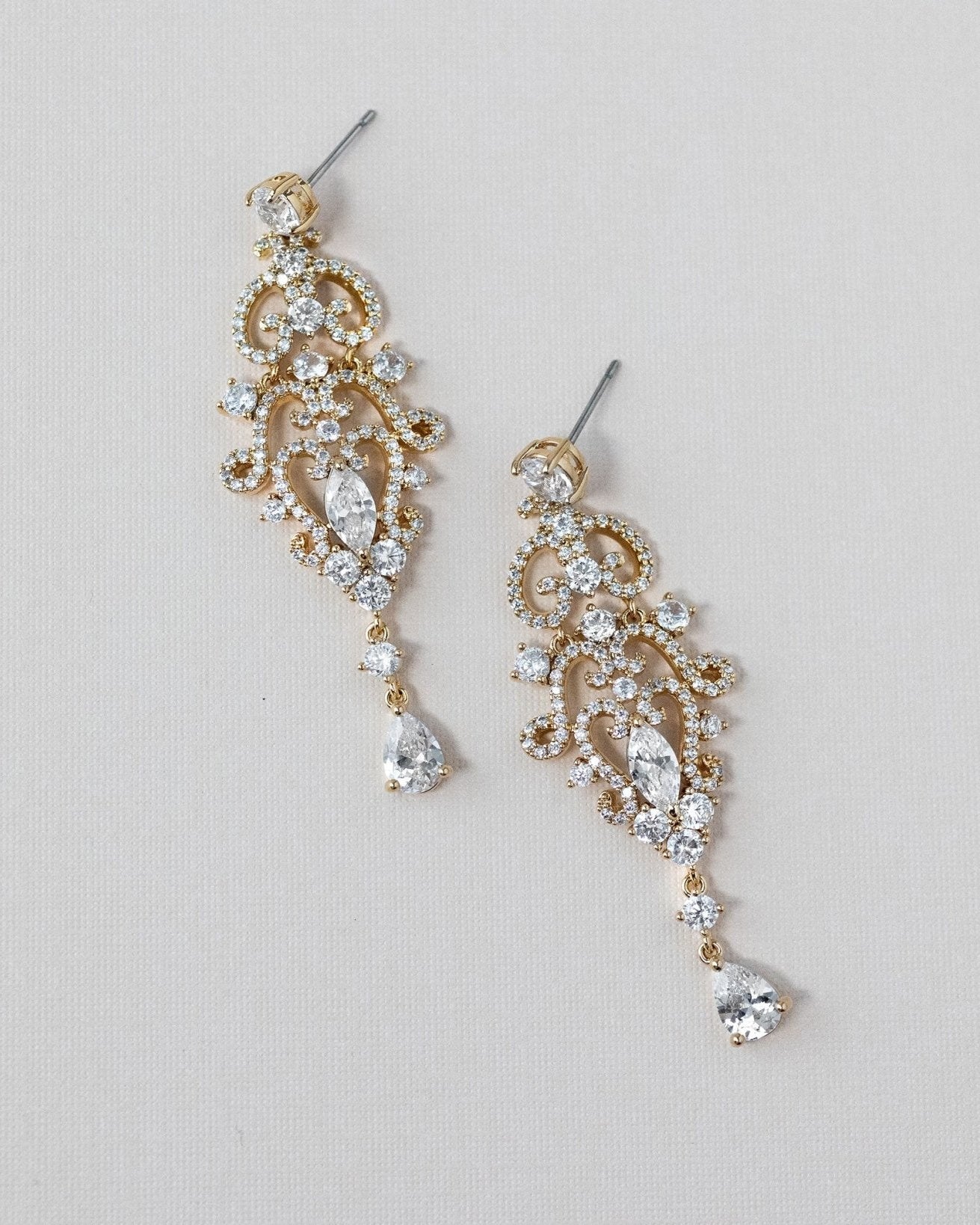 Scrolling Mini Chandelier CZ Earrings - Earrings - Cassandra Lynne