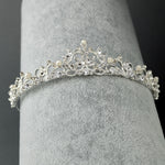 Scrolling Petite Pearl Tiara Silver - Cassandra Lynne