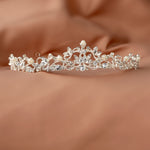 Scrolling Petite Pearl Tiara Silver - Cassandra Lynne