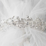 Scrolling Silver Crystal Bridal Headpiece - Headband - Cassandra Lynne