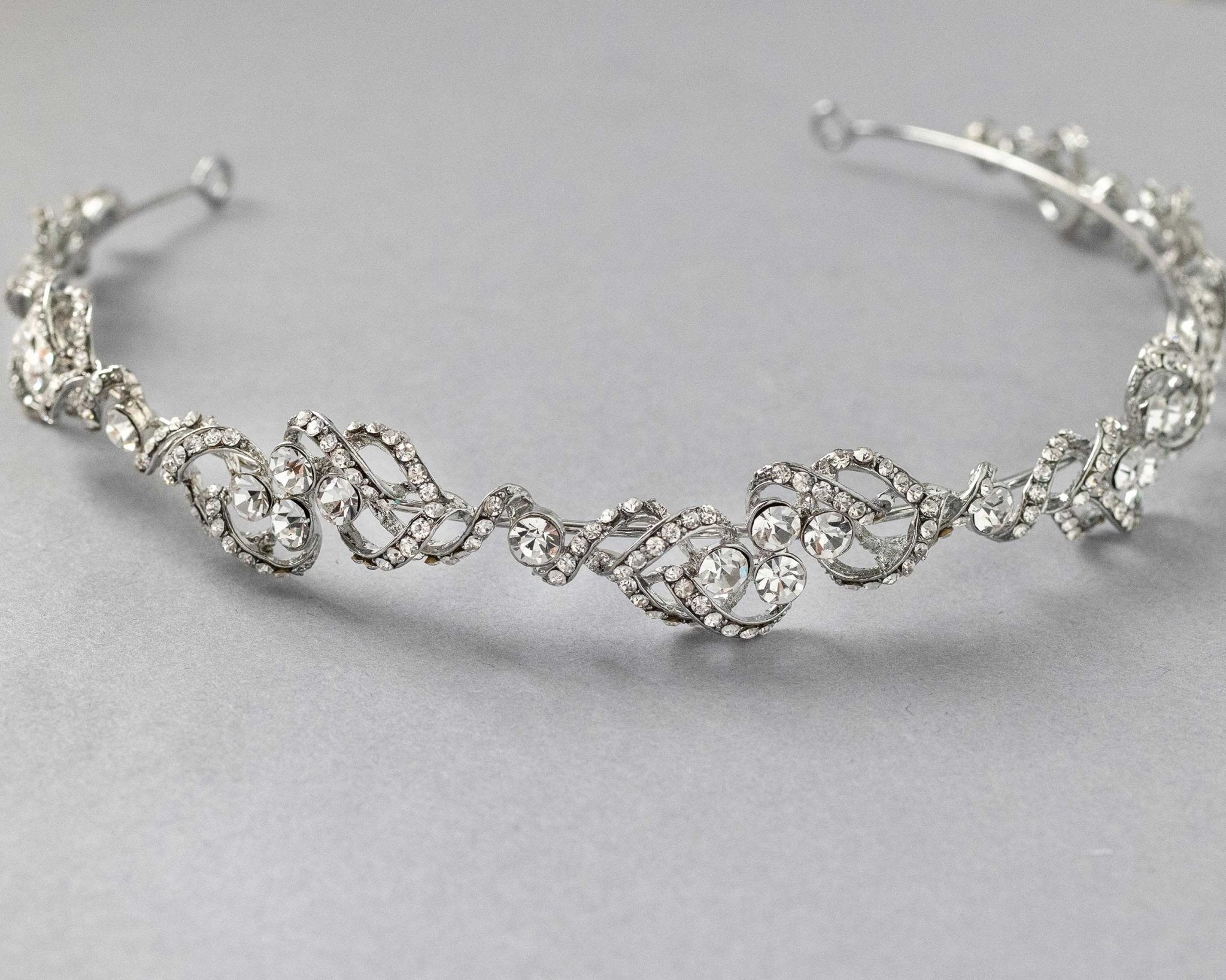 Scrolling Vintage Inspired Bridal Headband - Headband - Cassandra Lynne