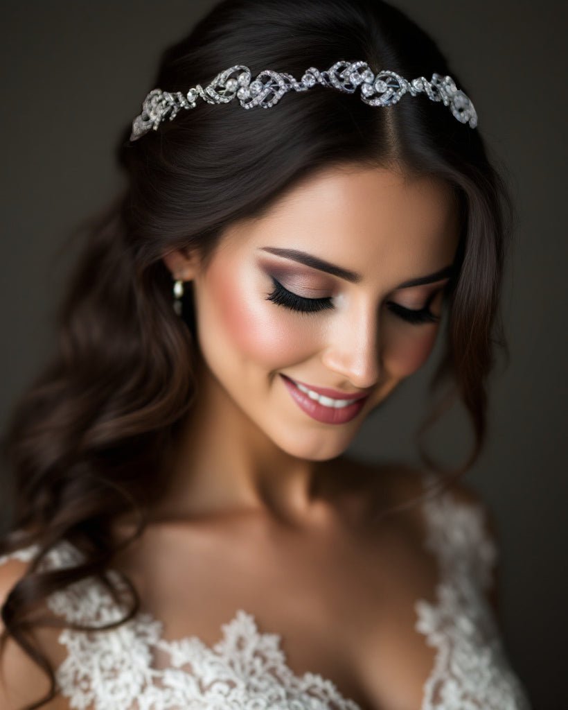 Scrolling Vintage Inspired Bridal Headband - Headband - Cassandra Lynne