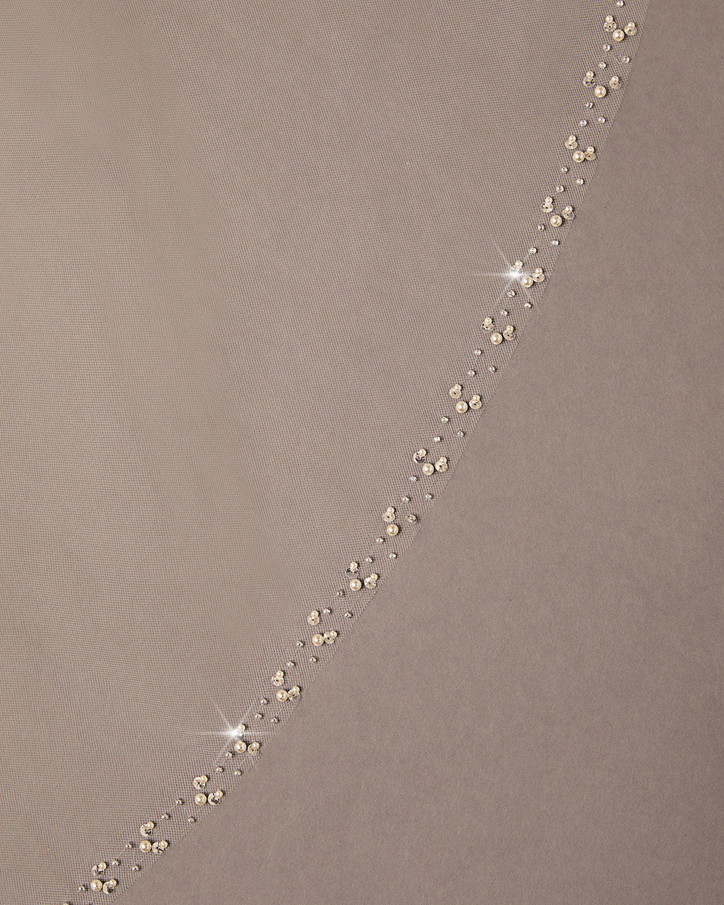 Pearl and Sequin Beaded Wedding Veil Fingertip length - Cassandra Lynne