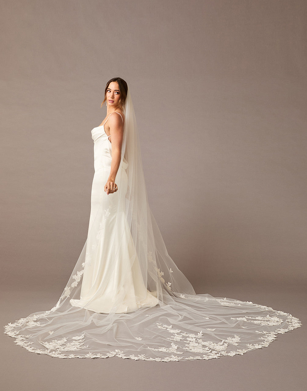 Royal Cathedral Veil With Reversed Scallop and Sequins - Cassandra Lynne