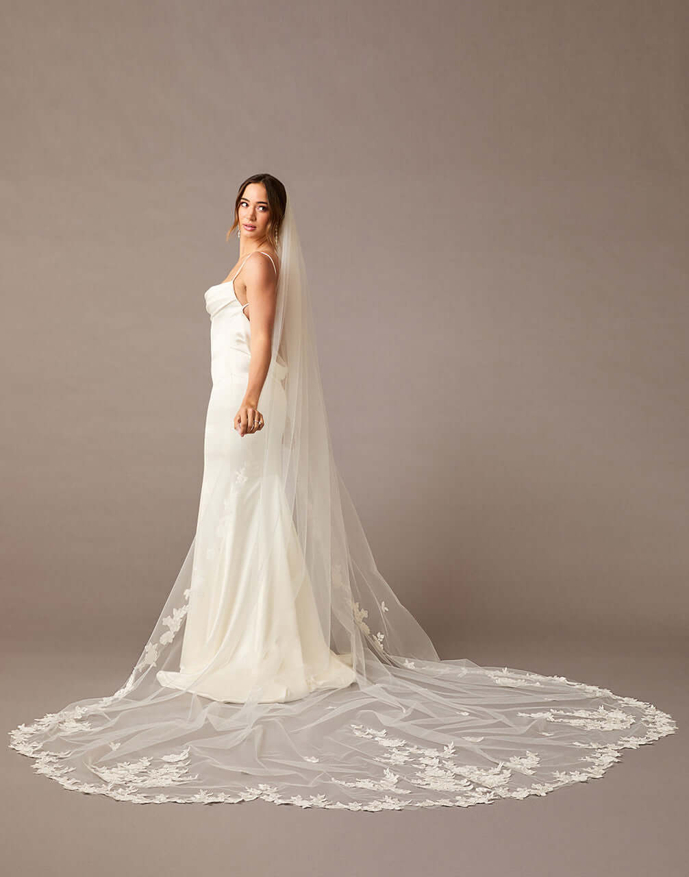 Royal Cathedral Veil With Reversed Scallop and Sequins - Cassandra Lynne