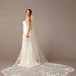 Royal Cathedral Veil With Reversed Scallop and Sequins - Cassandra Lynne