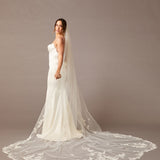 Royal Cathedral Veil With Reversed Scallop and Sequins - Cassandra Lynne