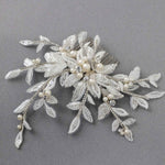 Sequined Lace Wedding Hair Flower in Ivory - Hair Comb - Cassandra Lynne