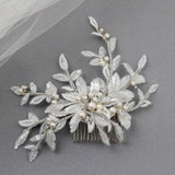 Sequined Lace Wedding Hair Flower in Ivory - Hair Comb - Cassandra Lynne
