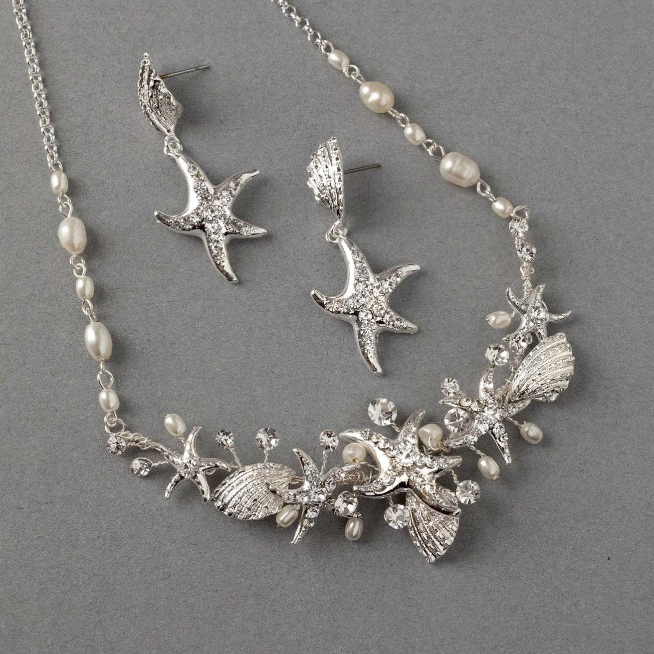 Shells and Starfish Pearl Necklace Set - Necklace Set - Cassandra Lynne