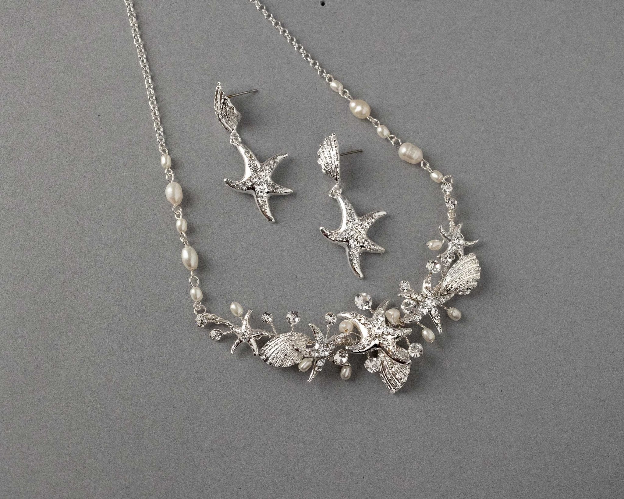 Shells and Starfish Pearl Necklace Set - Necklace Set - Cassandra Lynne