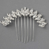 Silver Arched Bridal Veil Comb - Hair Combs - Cassandra Lynne