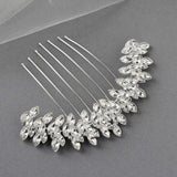 Silver Arched Bridal Veil Comb - Hair Combs - Cassandra Lynne