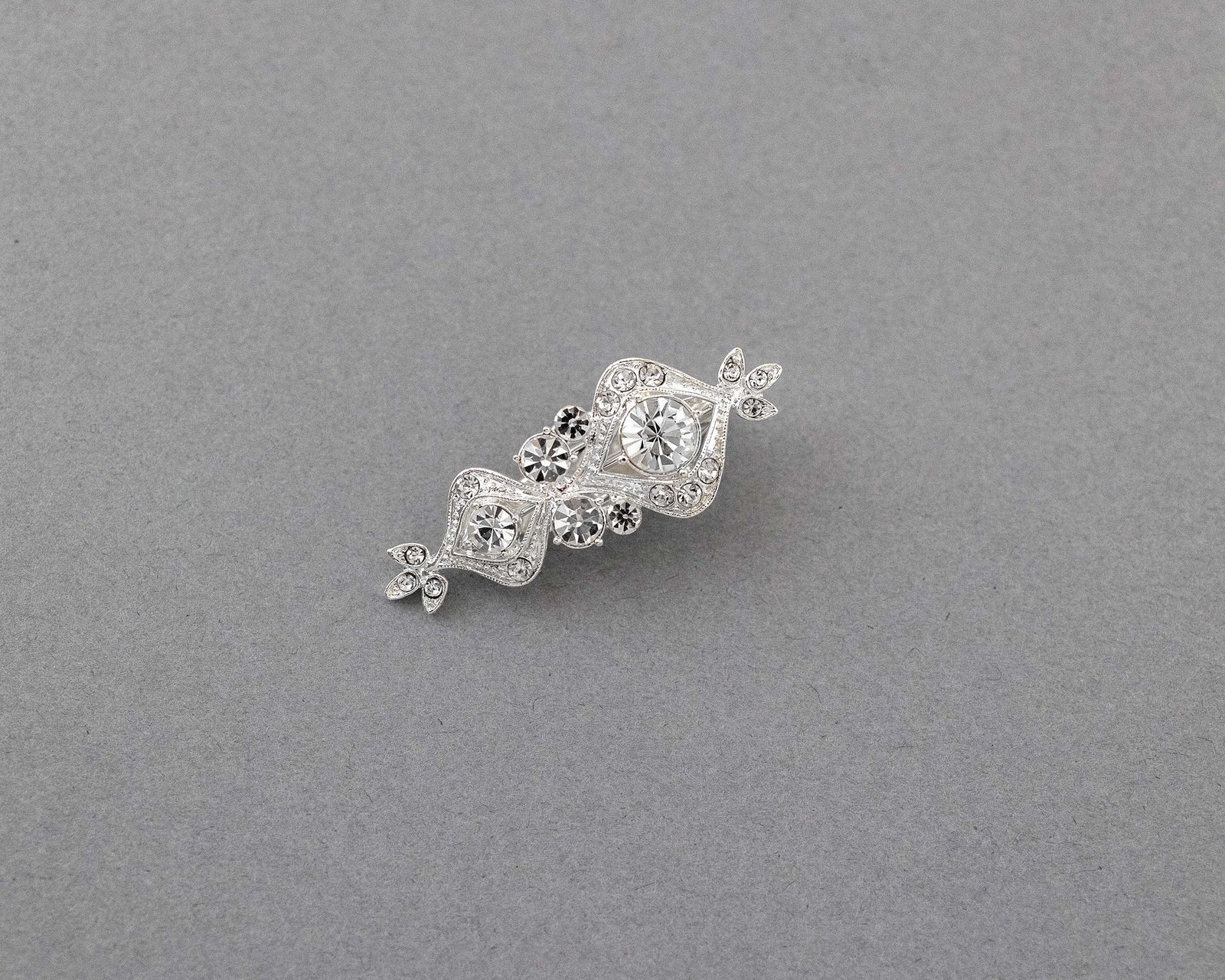 Romantic Petite Silver Wedding Hair Clip