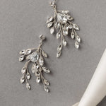 Silver Handwired Rhinestone Wedding Earrings - Earrings - Cassandra Lynne