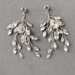 Silver Handwired Rhinestone Wedding Earrings - Earrings - Cassandra Lynne