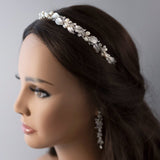Silver Leaves and Freshwater Pearls Bridal Headband - Headband - Cassandra Lynne