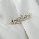 Wedding Hair Barrette with Ivory Pearls