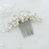 Small Swirls and Ivory Pearl Comb - Cassandra Lynne