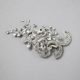 Silver Scrolls and Flower Bridal Hair Clip - Hair Clips - Cassandra Lynne